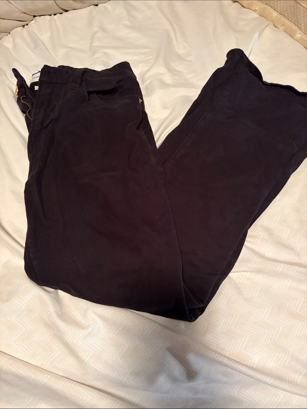 Frame Le Crop Mini Boot Black Pants - 27